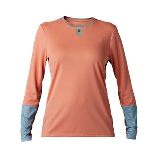 FOX Racing W Defend LS naisten pitkähihainen pyöräilypaita Salmon Pink